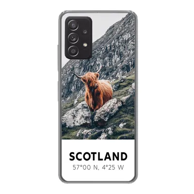 Produktbild von MuchoWow® Handyhülle Schutzhülle Hülle für Samsung galaxy a73 Schottland - Schottische Highlander - Berge Silikon Softcase Handy Hülle - Handyhülle