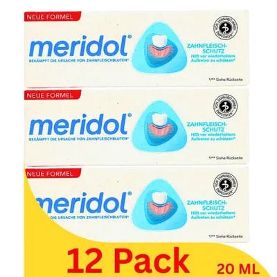 Produktbild von Meridol Zahnpasta Vorteilspack Zahncreme für gesundes Zahnfleisch (12 x 20 ml)