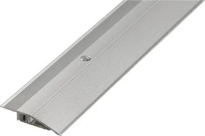 Produktbild von Ausgleichsprofil PROLINE PROCOVER Designfloor 0-9 mm Aluminium 100 cm schraubbar eloxiert silber Übergangsprofil Übergangsleiste Höhenausgleichsprofil Anpassungsprofil