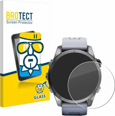 Produktbild von BROTECT Schutzglas für Garmin Fenix 7S (42 mm) Displayschutz 9H Glas klar transparent