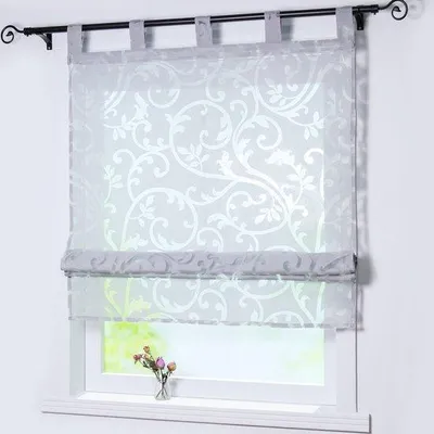 Obrázok produktu pre Azomor – štýlová záclona s priehľadným vzorom do obývacej izby a jedálne, 120 x 140 cm