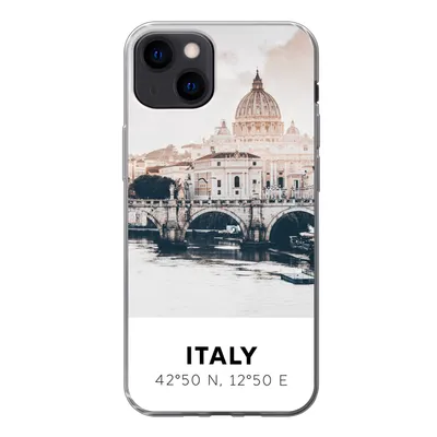 Produktbild von MuchoWow® Handyhülle Schutzhülle Hülle für iPhone 13 Italien - Brücke - Fluss Silikon Softcase Handy Hülle - Karteninhaber