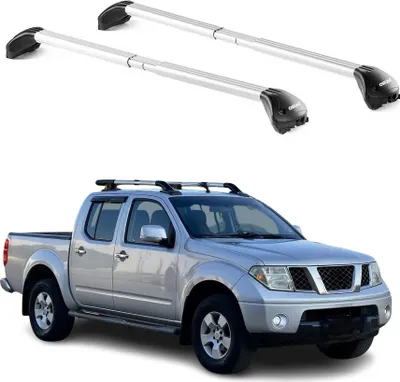 Image de Barres de toit pour Nissan Navara 2004-2025 4P Gris Argenté 2 pièces ABE