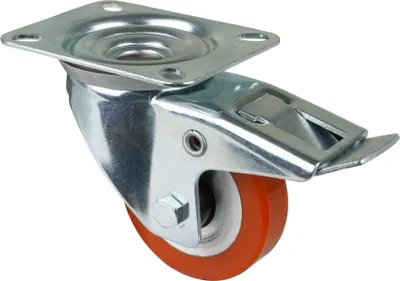 Immagine prodotto di BS ROLLEN Ruota girevole con freno totale (Ø ruota 80 mm portata 120 kg / con cuscinetto a sfera a piastra avvitata) - L420.B90.080