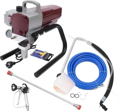 Produktbild von Farbspritzgerät - Professionelles Airless Farbsprühgerät - 1800 W elektrisch - 1,8 l/min Fördermenge - 25 cm Sprühbreite - 13 m Schlauch