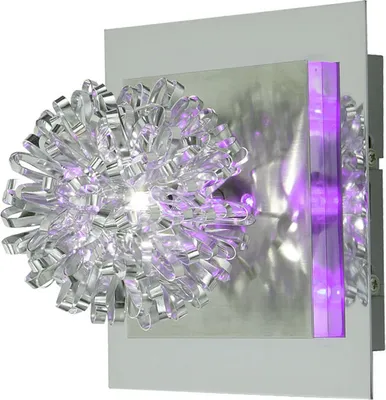 Produktbild von Wandleuchte, Deko LED, Kugelgeflecht, chromfarben, B 17 cm