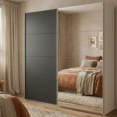 Produktbild von Dmora Kleiderschrank Eloina, 2 Türen, 242,7x220,4 cm, Weiß