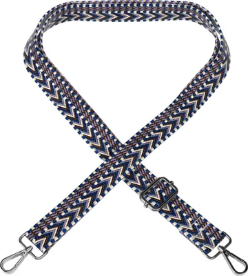 Produktbild von EAZY CASE - Verstellbarer Taschengurt, Ersatz Schultergurt für Handtaschen, Umhängeband mit Karabiner in Silber, breiter Taschenriemen für Taschen, DIY Taschenband in Blau