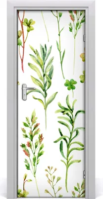 Produktbild von Tulup Türaufkleber 75x205 cm Dekorative Aufkleber Selbstklebend Wasserdichte Tapete Abnehmbar Schlafzimmer Wohnzimmer Wohnkultur - Die Unkräuter und Gräser
