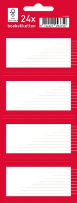 Productafbeelding van Boeketiket Kangaro 24 etiketten 6 vellen van 4 stuks rood