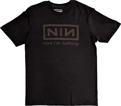 Image de T-shirt unie pour hommes et femmes, Nine Inch Nails - "Now I'm Nothing", modèle RO1643 (taille XXL), couleur anthracite