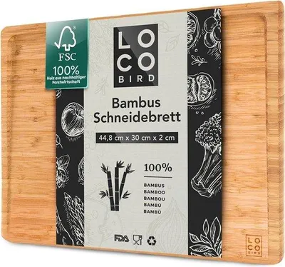 Produktbild von Bambus-Schneidebrett mit Saftkanal Medium