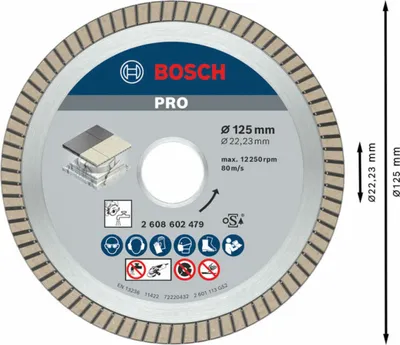 Produktbild von PRO Ceramic Diamanttrennscheibe, 125 x 22,23 mm