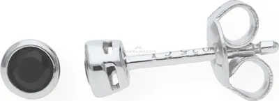 Produktbild von JuwelmaLux Ohrstecker 925 Silber mit Zirkonia schwarz JL10-06-1298