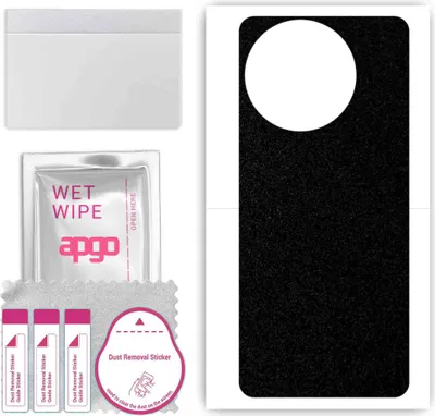 Produktbild von apgo Rückseite Schutzfolie, Skin, kompatibel mit Xiaomi Civi 4 Pro, Hinten Displayschutzfolie aus Vinylfolie, kratzfest, einfache Montage - Mattschwarz