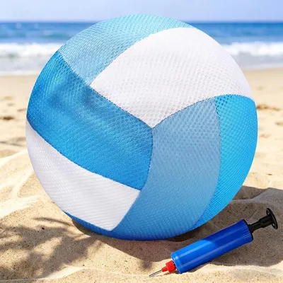 Imagen del producto de Voleibol de playa, red de tejido suave, diámetro 21 cm, ideal para actividades en la playa