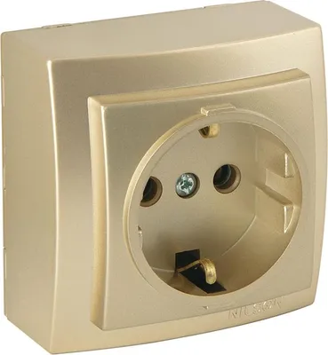 Produktbild von Steckdose Gold Metall Optik – Aufputz IP20 für Innen – THEMIS