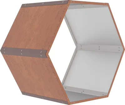 Zdjęcie produktu dla Wiata na drewno G21 HEX 53 - 92 x 60 cm, brązowa