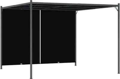 Image de Pergola de jardin avec toit rétractable 3x3 m Anthracite