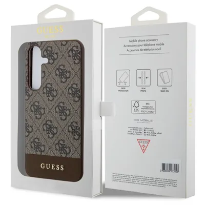 Obrázek produktu pro Pouzdro Guess 4G Stripe Collection Pro Samsung Galaxy S24+ - Hnědé