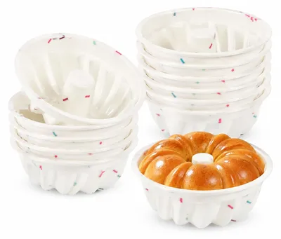 Produktbild von Gugelhupfform - Silikon Muffinförmchen - Backform für Muffins - 12 Stück