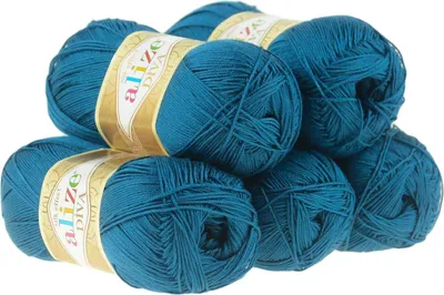Produktbild von 5 x 100g Strickgarn ALIZE DIVA - Häkelgarn Wolle Sommer Stricken Häkeln