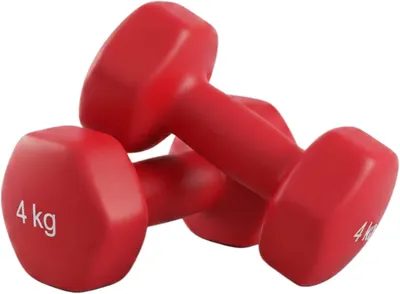 Obrázok produktu pre Sada činiek 2 ks, vinylové činky, červená, pre fitness