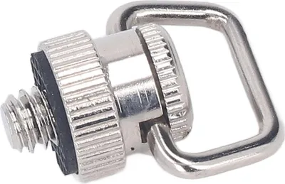 Immagine prodotto di Attacco a vite per fotocamera con anello a D, chiusura rapida, ferro nichelato, cinghia da 1/4 per accessori fotografici