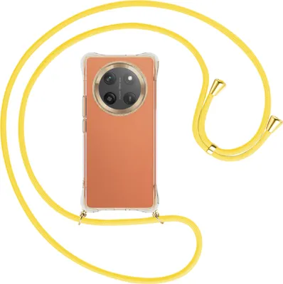 Produktbild von Handykette Backcover-Schutzhülle mit Band (Metall goldfarben) für Honor X60 Pro 5G - gelb