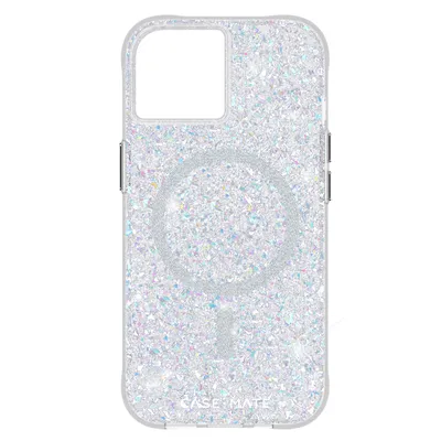 Immagine prodotto di Custodia Case Mate Twinkle MagSafe in silicone glitterato per iPhone 15 Plus, argento