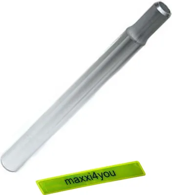 Produktbild von Alu Fahrrad Kerzensattelstütze Ø 25,4 mm/ Länge 300 mm in silber inkl. maxxi4you Reflexband