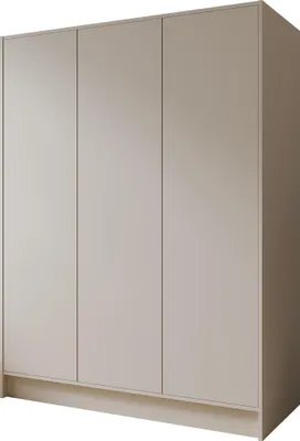 Produktbild von Kleiderschrank im Skandi-Stil – Grifflos, Minimalistisch Garderobenschrank mit viel Stauraum für Ankleide – 150 cm – Kaschmir