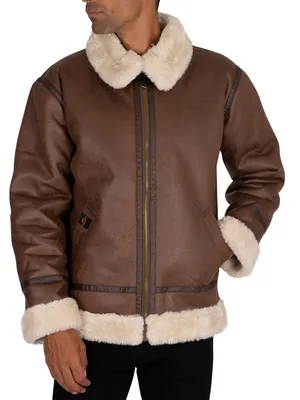 Produktbild von Alpha Industries Herren B3 Fliegerjacke, Braun M