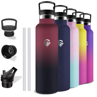 Thermosflasche 1 l, Edelstahl, BPA-frei, hält 12 h warm/24 h kalt