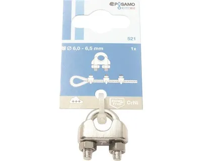 Produktbild von Drahtseilklemme V4A für Seile mit Ø 10 mm