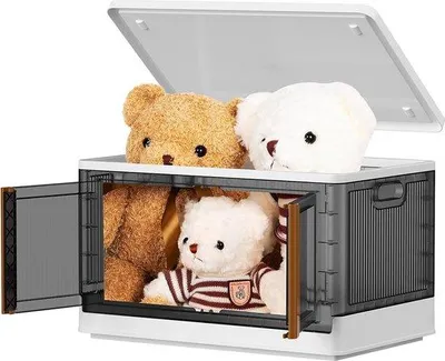 Produktbild von Klappbox 32L stapelbar transparent für Wohnzimmer
