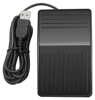 USB-Fußschalter, rutschfest, benutzerdefinierte Tastenkombination, schwarz