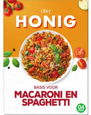 Produktbild von Honig Mix für Macaroni & Spaghetti, 41 g – Würzige Sauce-Mischung für Pasta