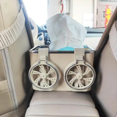 Produktbild von Auto-Armlehnen-Aufbewahrungsbox mit 2 klappbaren Getränkehaltern, multifunktionaler Sitz-Organizer, Taschentuch für Smartphone, Geldbörse, Innenzubehör