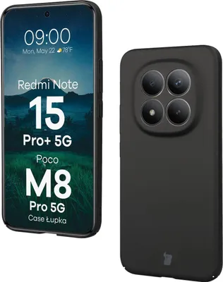 Produktbild von Handyhülle für Xiaomi Redmi Note 15 Pro Plus 5G / POCO M8 Pro 5G, Bizon Case Lupka, Schwarz