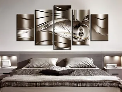 Produktbild von Akustikbild Abstrakt 200x100 cm 5-teilige Bilder Akustikschaum Hochleistungsschallabsorber Schallschutz Leinwand 5 tlg Wandbild Raumakustik Schalldämmung a-A-0103-b-p