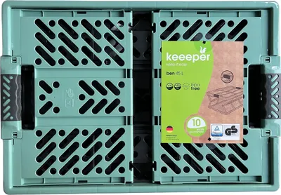 Produktbild von keeeper Profi-Klappbox ben Einkaufskorb Klappkörbchen 45l, 54x37x28cm Nordic Green