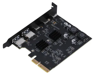 Obrázok produktu pre Rozširujúca karta USB 3.2 Gen 2 s rýchlosťou 10 Gb/s, 2 porty typu A a 3 porty typu C, rozširujúca karta PCIe 4x, adaptér pre základnú dosku počítača