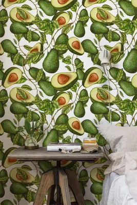 Produktbild von Coloray Fototapete 152x104 cm Latextapete Magicstick - Avocado-Zweig Botanische Früchte