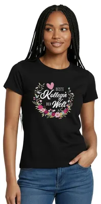 Produktbild von Spreadshirt Beste Kollegin Der Welt Frauen T-Shirt, L, Schwarz
