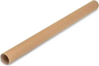 A single cardboard tube is shown against a white background.