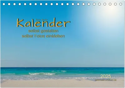 Produktbild von Kalender - selbst gestalten, Fotos selbst einkleben (Tischkalender 2025 DIN A5 quer), CALVENDO Monatskalender