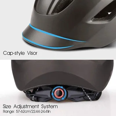 Produktbild von Famanu Fahrradhelm mit LED-Rücklicht und Größenverstellung - für Erwachsene, geeignet für Mountainbiking und Rennradfahren