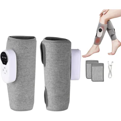 Produktbild von 2er set Wadenmassagegerät,Luftkompression Massage,Beinmassagegerät mit Heizung,3 Modi/3 Intensitäten/3 Heizstufen /Wiederaufladbar/Einstellbare