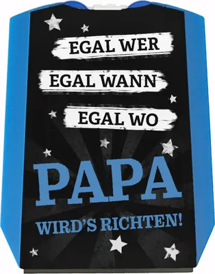 Produktbild von Papa wird’s richten Parkscheibe mit 2 Einkaufswagenchips